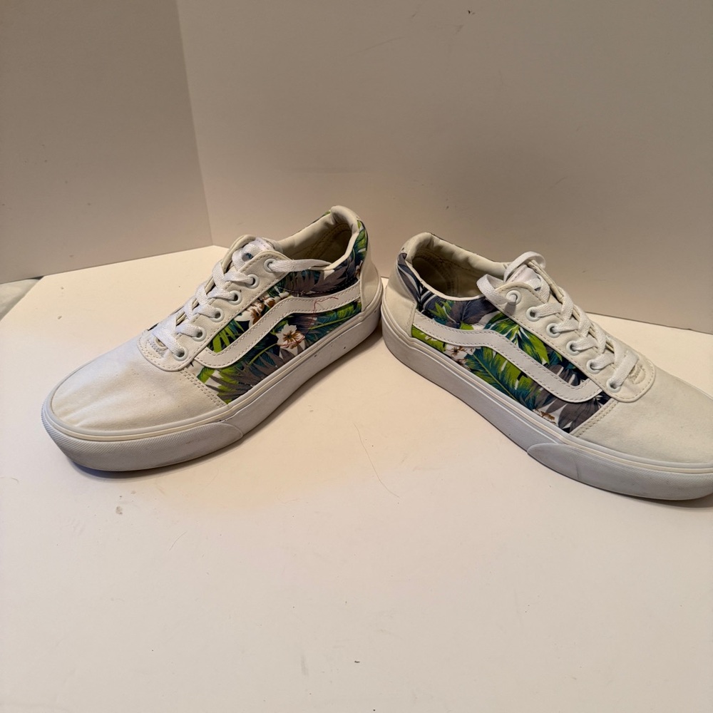 Vans Ward Platform Paradise Floral Womens Size 10 White Athletic Shoes Sneakers - Picture 4 of 8